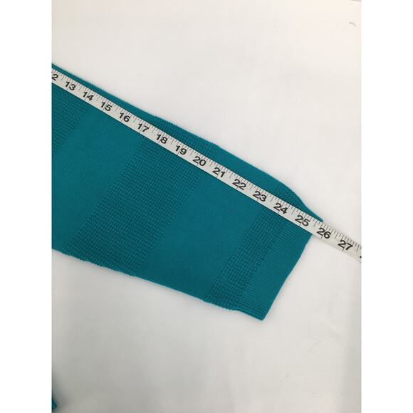 Lands End Cotton Modal Texture Drape Cardigan Teal Blue 3X 24W-26W - Picture 10 of 10